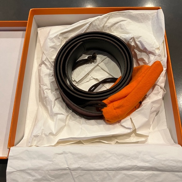 Hermes Reversible Leather Belt Men's - Picture 2 of 5
